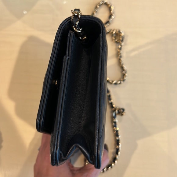 Chanel black lamb’s skin wallet on chain. - Picture 8 of 9